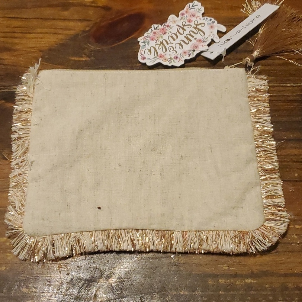 Noor-E-Noire Handcrafted Cosmetic Bag NWT - Picture 4 of 4